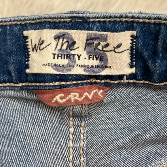 Free People CRVY Vintage High Rise Shorts In Lolita Blue 35 - Picture 5 of 5